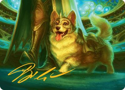 District Mascot Art Card 30 54 Gold Stamped Signature