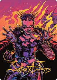 Far Fortune, End Boss Art Card (2/54) (Gold-Stamped Signature) - Art Series: Aetherdrift - Magic: The Gathering card