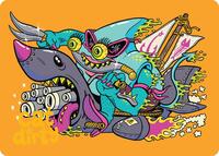 Fearless Swashbuckler Art Card (Gold-Stamped Signature) - Art Series: Aetherdrift - Magic: The Gathering card