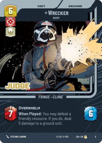 Wrecker - Boom! Judge Promos Rare Star Wars Unlimited card — value and price