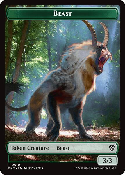 Beast (0010) // Beast (0011) Double-Sided Token - Commander