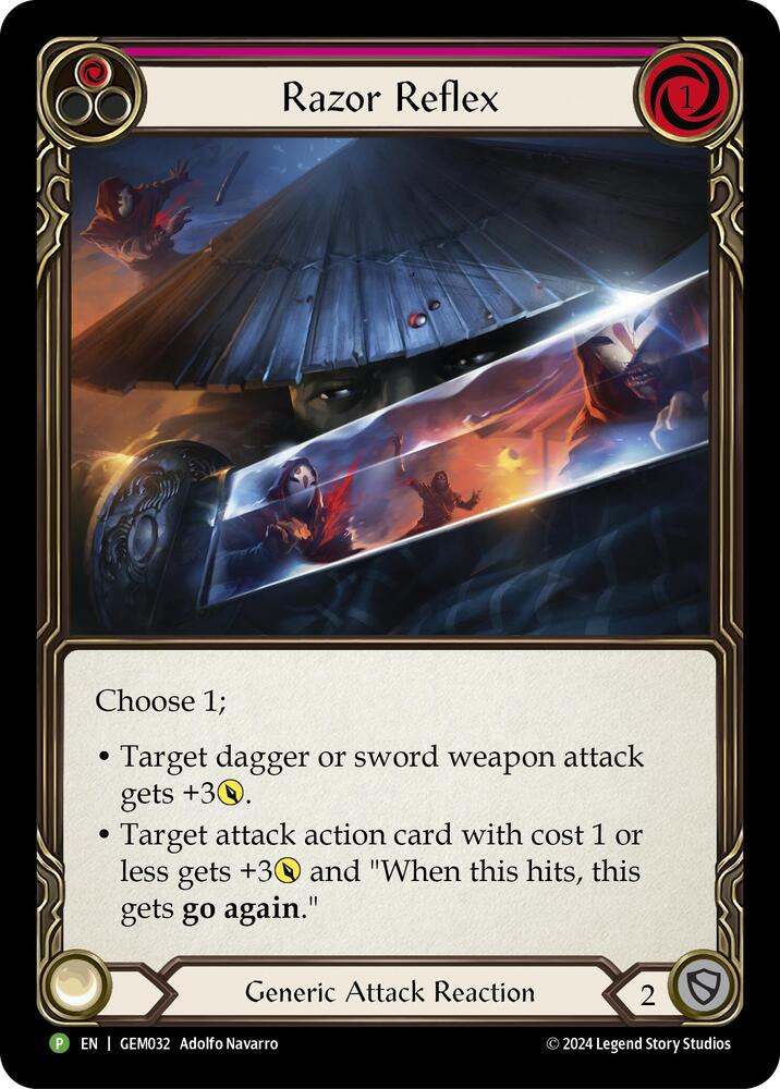 Razor Reflex (Red) - GEM Pack 1 - Flesh and Blood TCG - TCGplayer.com