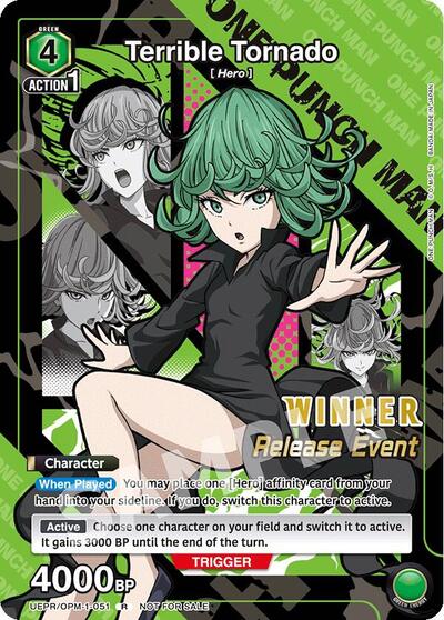 Terrible Tornado (Release Event Winner) UE06BT: One Punch Man Release Event Cards Rare Union Arena card — value and price