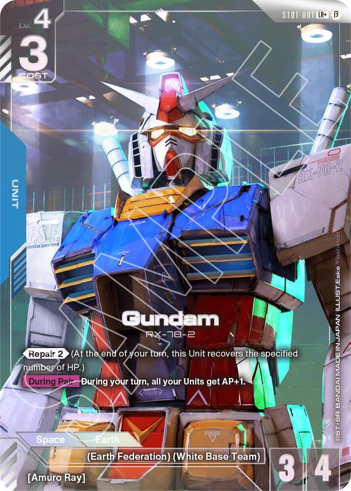 Gundam RX-78-2 ユニットカード LR ガンダム LR++ Gundam (LR+) - Edition Beta - Gundam Card Game - TCGplayer.com