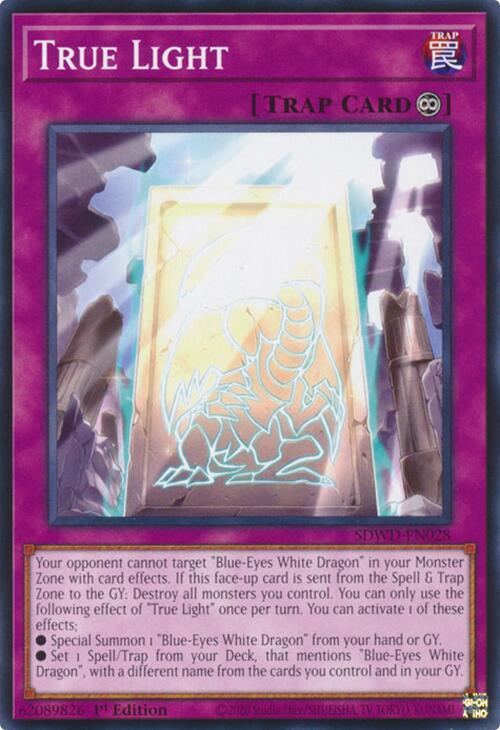 YuGiOh Trading Card Game Blue-Eyes White Destiny Structure Deck Common / Short Print True Light SDWD-EN028 [Unlimited Misprint]