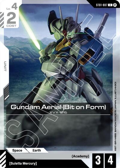 Gundam Aerial (Bit on Form) Edition Beta Common Gundam card — value and price