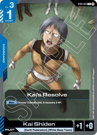 Kai's Resolve Edition Beta Common Gundam card — value and price