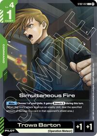 Simultaneous Fire - Edition Beta - Gundam card
