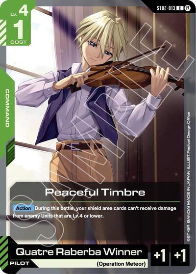 Peaceful Timbre card