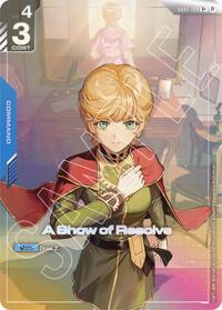 A Show of Resolve (U+)