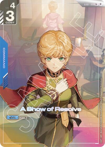 A Show of Resolve (U+) card