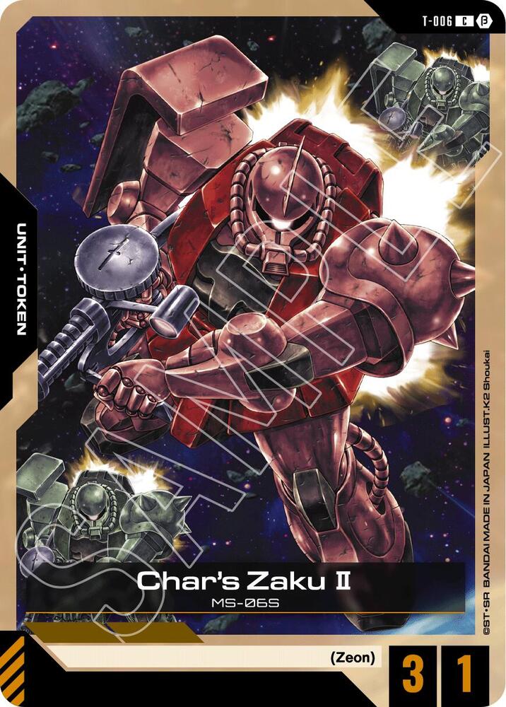 Char's Zaku II (Token) - Edition Beta - Gundam Card Game