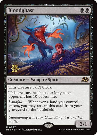 Bloodghast (Prerelease) from PDFT #77s, Magic: The Gathering card
