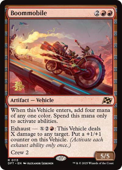 Boommobile (Prerelease) from PDFT #113s, Magic: The Gathering card
