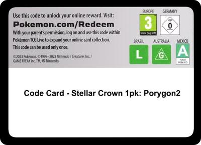 Code Card - Stellar Crown Single Pack Blister [Porygon2]