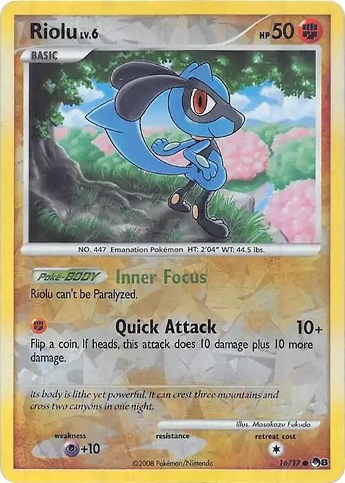 Riolu (Cracked Ice Holo) 016/017 from Miscellaneous Cards & Products