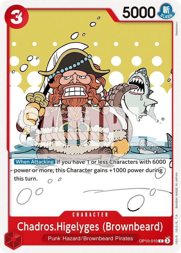 Chadros.Higelyges (Brownbeard) - Royal Blood - One Piece Card Game