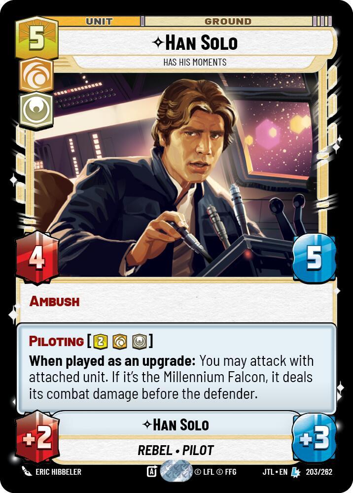 ラストスター賞カード 2024 Topps Chrome Star Wars Han Solo Harrison Ford Superfractor 1
