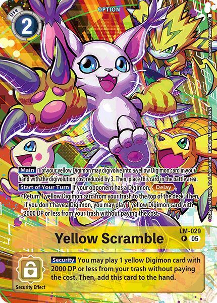 Yellow Scramble Alternate Art digimon card