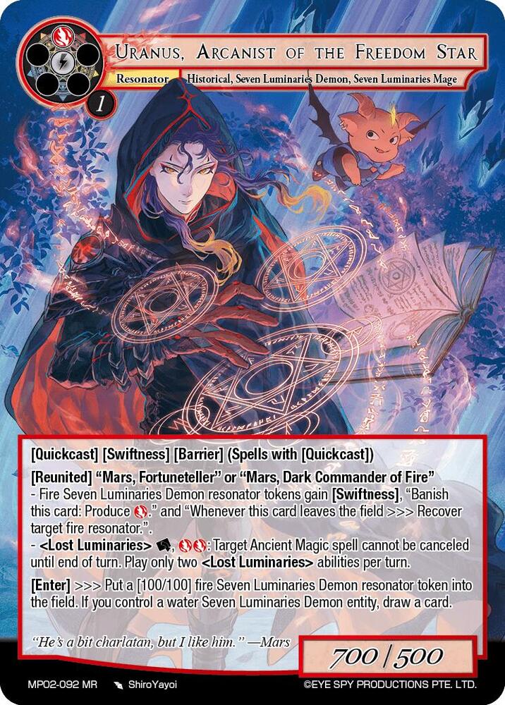 Uranus, Arcanist of the Freedom Star