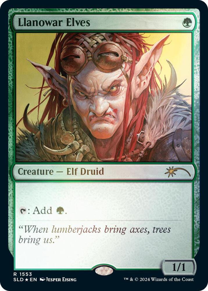 Llanowar Elves (1553) (Rainbow Foil) - Secret Lair Drop Series