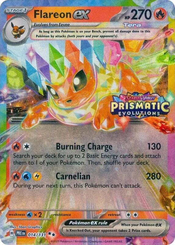 Flareon ex - 014/131 (Prismatic Evolutions Stamp) 014/131 from Miscellaneous Cards & Products