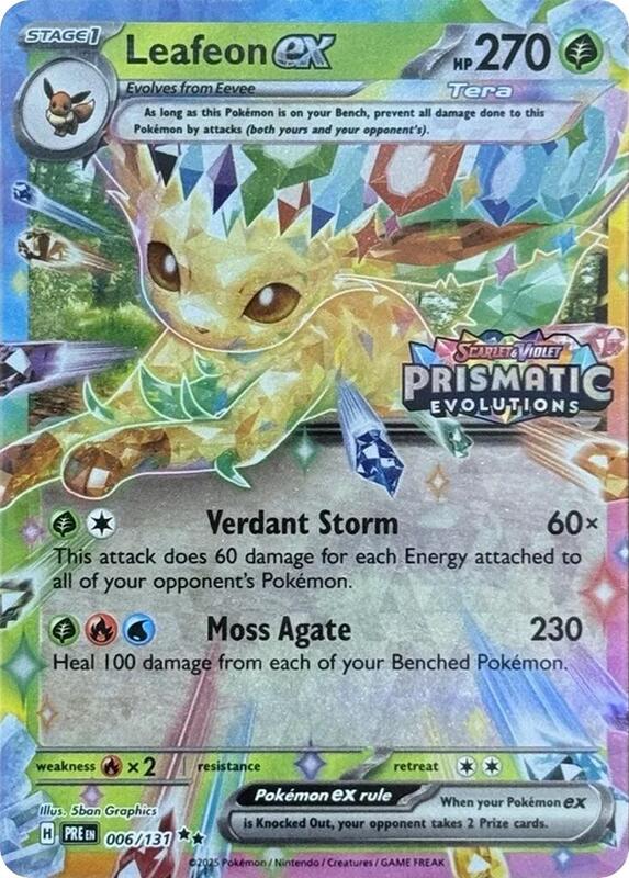 Leafeon ex - 006/131 (Prismatic Evolutions Stamp) 006/131 from Miscellaneous Cards & Products