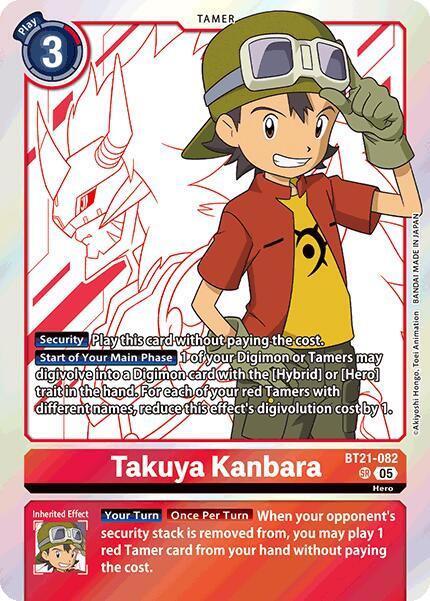 デジモンカード Takuya Kanbara (英語版) Takuya Kanbara (Alternate Art) - Across Time - Digimon Card