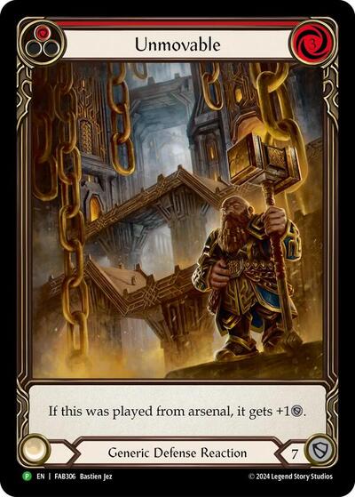 Unmovable (Red) (Extended Art) - FAB306 Flesh and Blood: Promo Cards card price