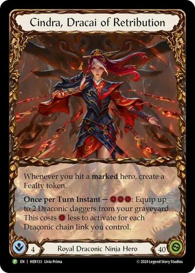 Cindra, Dracai of Retribution - HER133 Flesh and Blood: Promo Cards card price