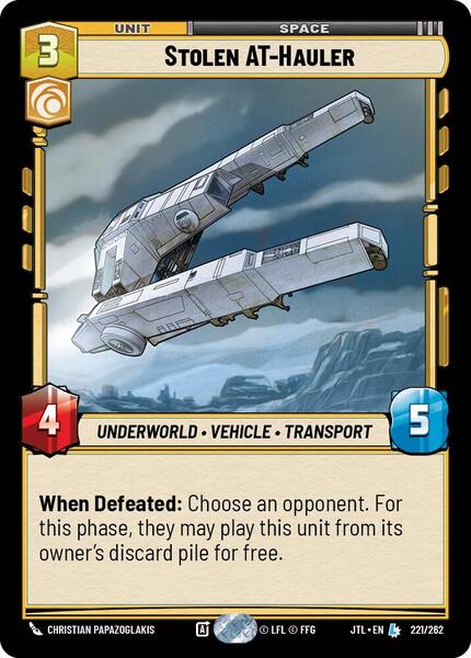 Stolen AT-Hauler - Jump to Lightspeed - Star Wars: Unlimited