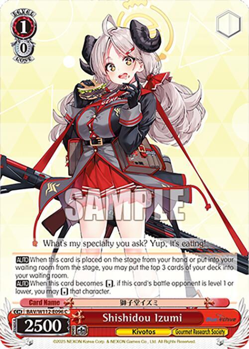 Shishidou Izumi - Blue Archive - Weiss Schwarz - TCGplayer.com