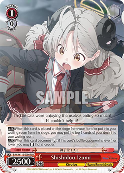 Shishidou Izumi (SR) - Blue Archive - Weiss Schwarz - TCGplayer.com