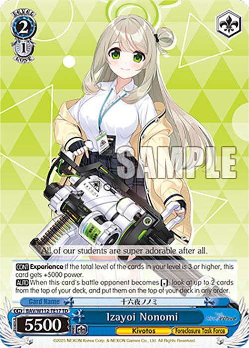 Izayoi Nonomi - Blue Archive - Weiss Schwarz - TCGplayer.com