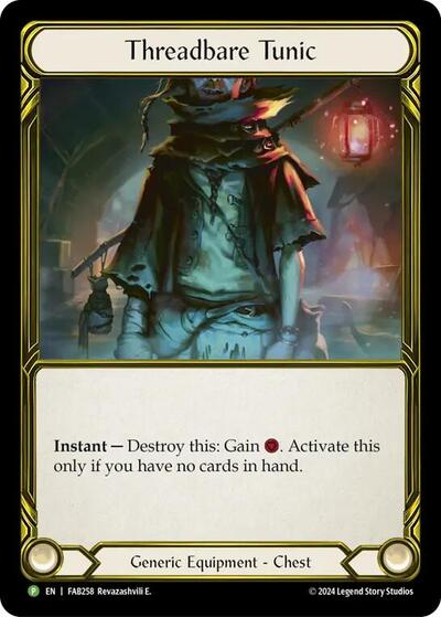 Threadbare Tunic (Golden) - FAB258 Flesh and Blood: Promo Cards card price