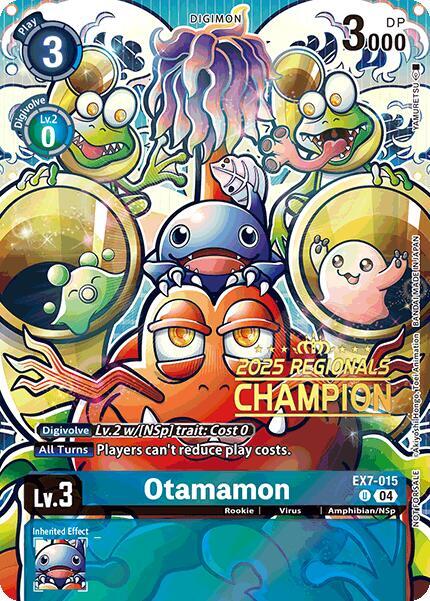 Otamamon 2025 Regionals Champion digimon card