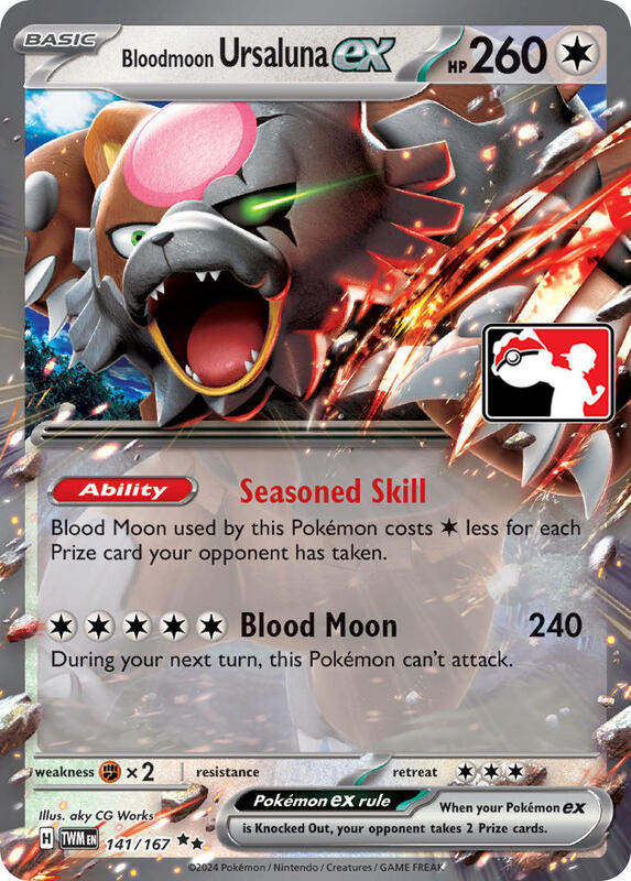 Bloodmoon Ursaluna ex 141/167 from Prize Pack Series Cards