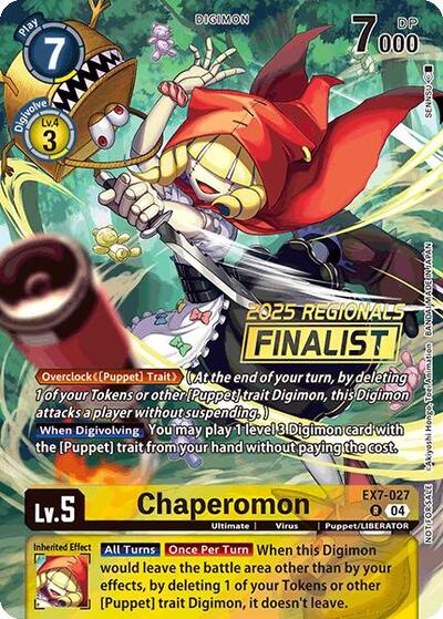 Chaperomon (2025 Regionals Finalist) Digimon LIBERATOR card price