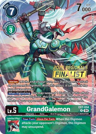 GrandGalemon (2025 Regionals Finalist) Digimon LIBERATOR Rare Digimon card — value and price