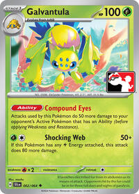 Galvantula #002/064 from Prize Pack Series Cards Pokemon card image