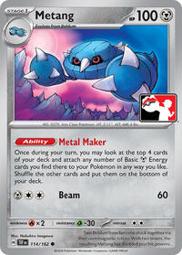 Metang #114/162 from Prize Pack Series Cards Pokemon card image