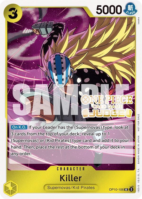 Killer (Judge Pack Vol. 5) - One Piece Promotion Cards - One Piece
