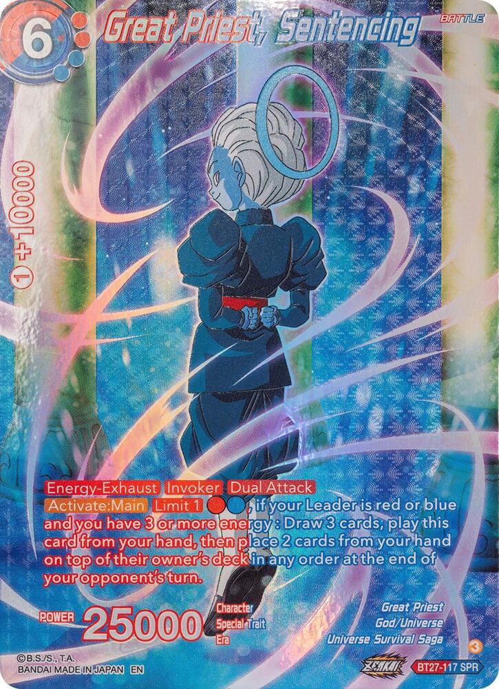Great Priest, Sentencing (SPR) - History of Z - Dragon Ball Super: Masters  - TCGplayer.com