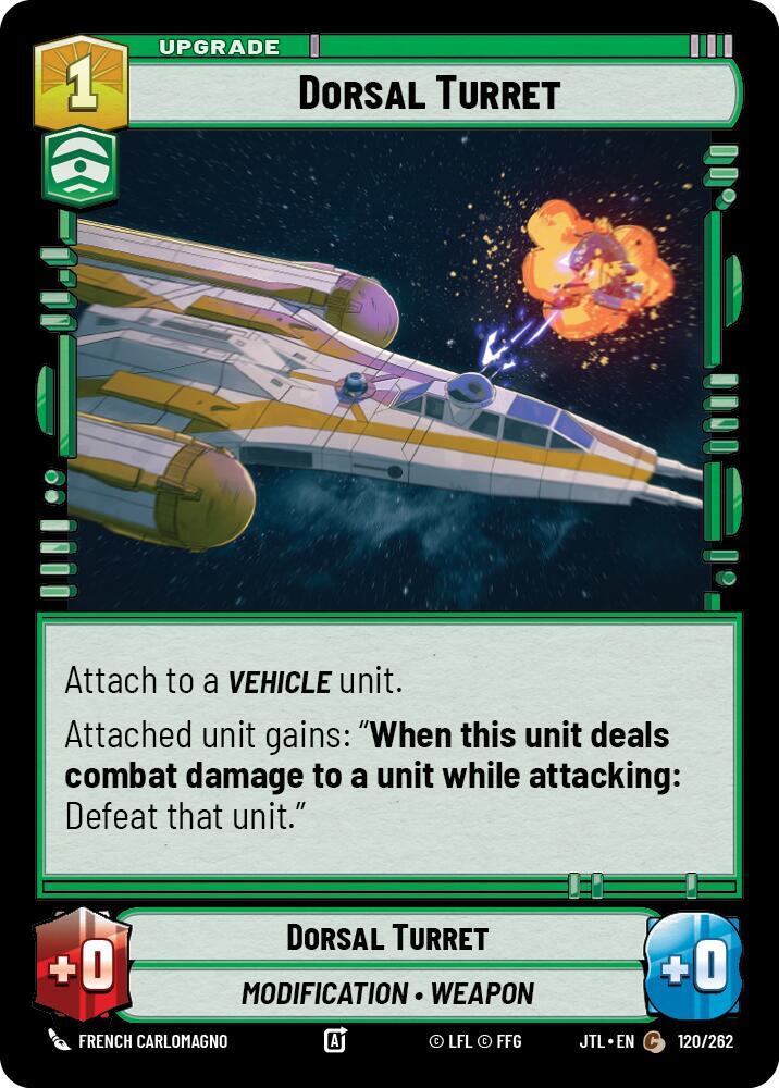 PD-38 ワタル トレーディングカード Dorsal Turret - Jump to Lightspeed - Star Wars: Unlimited