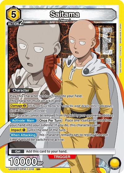 Saitama (018) UE06BT: One Punch Man card price