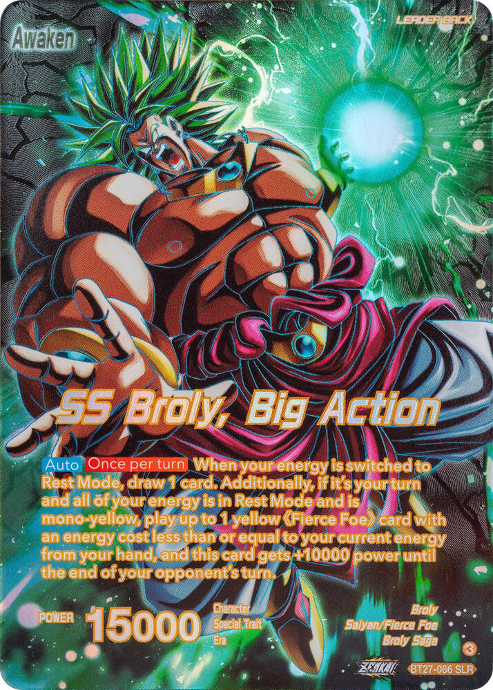 Broly // SS Broly, Big Action (SLR) - History of Z - Dragon Ball