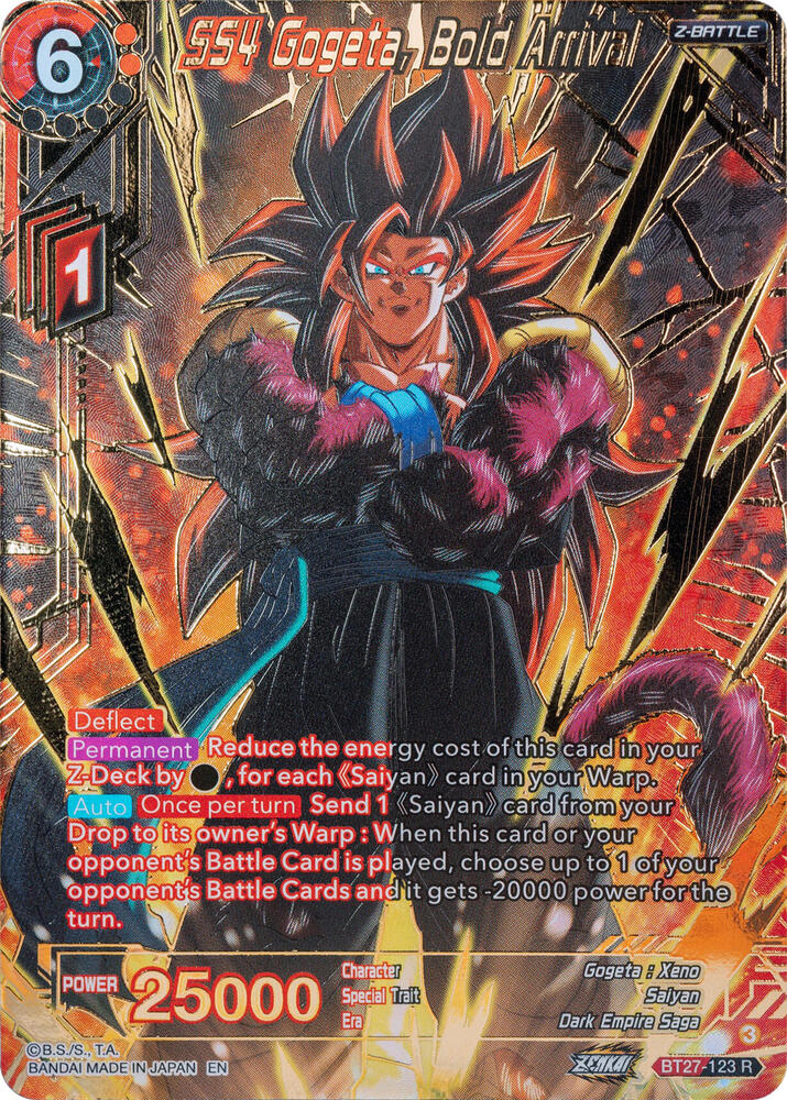 SS4 Gogeta, Bold Arrival (Gold-Stamped) - History of Z - Dragon