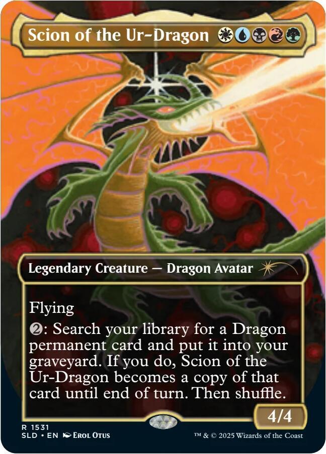 始祖ドラゴン　foil　secret lair　The Ur-Dragon The Ur-Dragon/The Ur-Dragon Secret Lair Foil (Used