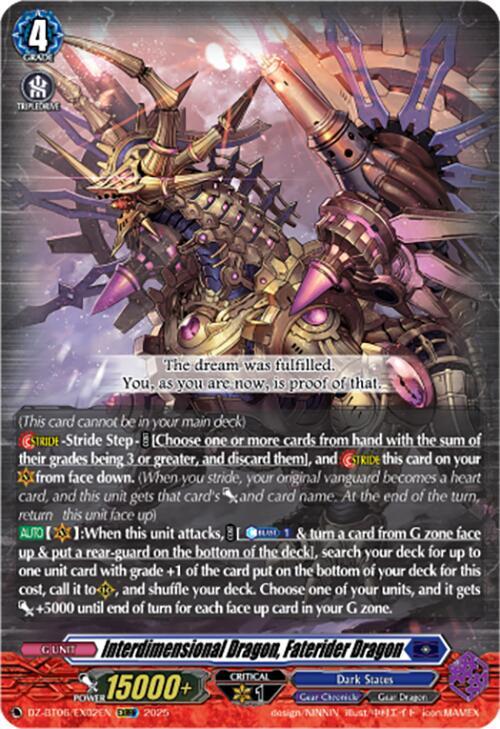 Interdimensional Dragon, Faterider Dragon (EXRRR) - DZ-BT06