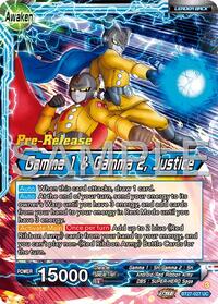 Gamma 2 // Gamma 1 & Gamma 2, Justice card art